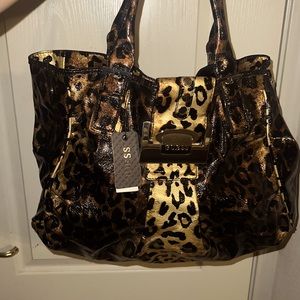 Guess cheetah tote